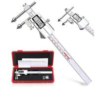 Digital Offset Centerline Caliper, Cone Probe Hole Center Distance Caliper | 10-150mm/200mm/300mm Hole Center Distance Ruler Measuring Tool with LCD Screen, Waterproof, Stainless Steel