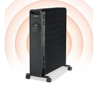 Igenix IG2626BL Digital Oil Filled Radiator, 2.5kW/2500W, Overheat Protection, Black
