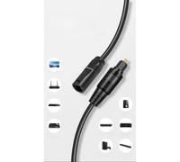 Digital Optical Audio Extension Cable for Soundbars, TVs, for PS4, for Xbox - for TOSLINK Male to Female Fiber Optic Cable, Length, PVC Jacket, Flexib(1METER)
