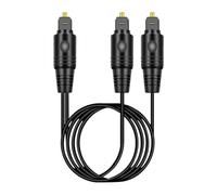 Digital Optical Audio Splitter 1 Inside 2 Out Home for Theater Gaming Console (PS4/XBOX/-ray) Hi-fi Pcm Surround Sound(1.5 Meters)