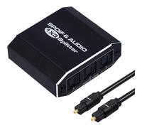 Digital Optical Audio Splitter 1x3, Spdif Toslink Optical Fiber Audio Splitter 1 In 3 Out Aluminum