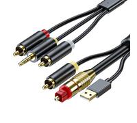 Digital Optical Coaxial Analog 3.5mm Converter Adapter for Cable TV Sound System Stable Connection