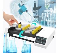 Digital Orbital Shaker(High/low Axis), Drum: 6/8 Rollers(length:28CM), Adjustable Speed: 20-80rpm, with Continuous/Timer Mode, Applicable Diameter Pipe: 6-34MM, for Chemical,8pro