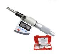 Digital Outside Micrometer with Carbides Tip 0-1"/-25mm Measuring Ranges .00005" /.001mm Resolution Machinist Tool Electronic Micrometer Digital Thickness Gauges Caliper Meter