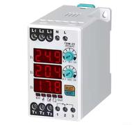 Digital Overload Relay TRM Series 220V, Adjustable Current Protection with Manual/Semi/Auto Reset, DIN Rail Mount for Motor Load Safety (TRM-03/12/25)(TRM-25 220V)