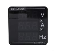 Digital Panel Meter Ac Voltage Current For Frequency Monitor 50v-500v 100a 72x72mm Green Led Display For Electrical Control Systems Alternative Energy Inverters(CH72-VAH)