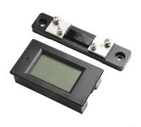 Digital Panel Meter Dc 6.5-100V 0-50A With Lcd Display, Voltage Current Power Energy Monitor, Blue Backlight Alarm, External Shunt Included For Battery System Testing(50A with shunt)