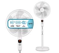 Igenix White Digital Pedestal Fan 16 inch - Size: 136 x 45.2 x 40cm - Wilko