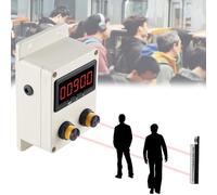 Digital People Counter - Bidirectional Visitor Counting Device for Supermarkets and Stores, Reflector Sensing Distance 2M, Counts from 19999 to 99999