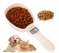 Digital Pet Food Measuring Scoop with LCD Display, Portable Feeding Bowls for Dogs and Cats, Kitchen Food Scale Spoon