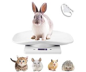 Digital Pet Scale,10KG Mini LCD Electronic Scale with Tape Measure,Unit g/ml/oz/lb Conversion, Multi-Function Kitchen Scale for Small Animals/Jewellery/Food