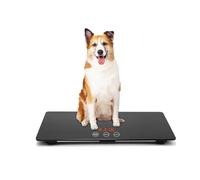 Digital pet scale suitable for dogs, with waterproof and non-slip mat, animal scale platform, dimensions 25.6 x 17.7 inches, maximum weight 220 lbs, accuracy 0.35 oz/10 g, black.
