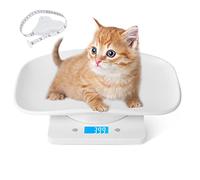 Digital Pet Scales with 1.5m Tape Measure, 15Kg Small Weighing Scales, LCD Electronic Mini Scale for Precise Measurements of Babies, Animals, Food Scales for Kitchen, Ideal for Pet Owners