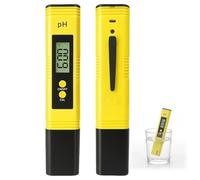 Digital PH Meter, 0.01pH High Accuracy PH Tester, Portable PH Pen with Digital Display, PH Water Tester for Drinking Water, for Aquariums, Pools, Hydroponics, Household, Yellow
