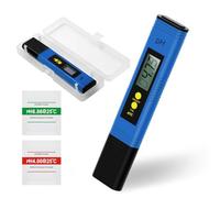 Digital pH Meter for Water, 0.01pH High Accuracy Tester Pen, 0-14 Measurement Range, Auto Calibration & LCD Display, Pocket-Size for Drinking Water, Pool, Aquarium & Hydroponics, Waterproof Design (Bl