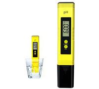 Digital pH Meter, pH Tester Pen 0.00-14.00 Measurement Range, 0.01pH High Accuracy Water Quality Tester for Drinking Water Pools Aquariums Hydroponics, Compact Pen-Style with Auto Calibration (Yellow)