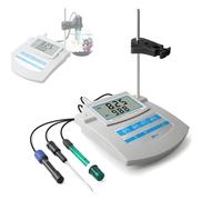 Digital pH Meter, Water Quality Monitor for pH, ORP, TDS, EC, CF, Temperature, Benchtop Water Quality Tester with Data Saving Function for Aquarium and Laboratory