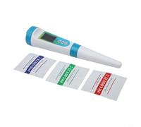 Digital pH Meter with ATC for Food and Water - High Accuracy Tester Pen LCD Display Hydroponics Aquarium Brewing Soil Meat Cheese Dough Sourdough Kombucha Cider Salami Sausage 220x44mm White
