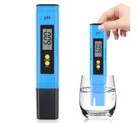 Digital pH Meter with LCD Display, High Precision 0.00-14.00 pH Pen Tester, Auto Calibration, Water Testing Kit for Pools, Aquarium, Hydroponics, Drinking Water, Lab Use (Blue)