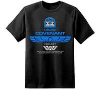 Digital Pharaoh Alien Covenant Crew T Shirt - Black Nostromo Prometheus Aliens Xenomorph (2XL)