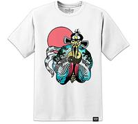 Digital Pharaoh Mens Big Trouble in Little China T Shirt Fu Man Chu Jack Retro John Carpenter Movie (XL 46/48") White