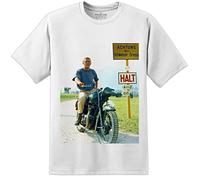 Digital Pharaoh - Mens Steve McQueen Great Escape Movie Poster T Shirt (2XL) White