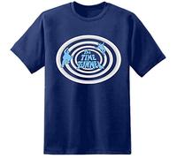 Digital Pharaoh - Mens Time Tunnel T Shirt Retro TV 60s 70s 80s Vintage (L) Navy