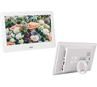 Digital Photo Albunch Digital Photo Frame, 16Ps Display/Music/Video Playeltra- Thin Electronic Photo Albualendar Clock Auto On/Off Timer, Digital Photo Frame,White-7 inches