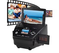 Digital Photo Film Scanner, 16 MP Slide Negative Scanner with 8.1 Mega Pixels Sensor, Converts Film Photo and Name Card, One Touch Scan and Digitize Your Memories, For Office, Home