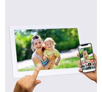 Digital Photo Frame, 10.1 Inch Digital Picture Frame 1280 * 800 IPS,Share Photos or Videos Via The Frameo App,Great Gift (white)