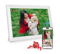 Digital Photo Frame 10.1 Inch WiFi, Built in 32GB Memory, 1280x800 HD IPS Touch Screen- Smart Electronic Digital Picture Frame, Auto-Rotate, Wall Mountable Share Photos/Videos via Frameo App (White)