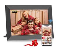 Digital Photo Frame 10.1 Inch Wifi Built-in 64GB Memory, 1280x800 HD IPS Touch Screen- Smart Electronic Digital Picture Frame, Memory Auto-Rotate, Wall Mountable, Share Photos/Videos via frameo app