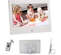 Digital Photo Frame, 10 Inch HD Digital Photo Frames 16:9 Widescreen LED Screen With USB SD Card Slots And Remote Control Digital Picture,Silver,YUYANAIAI