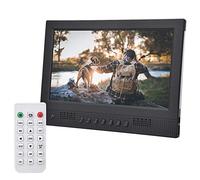 Digital Photo Frame, 10 inches 1024 * 600 Resolution 16:9 Display Ratio Body Induction Support Video Play/Picture Play/Alarm Clock/Calendar/Clock/Time Electronic Album(Black) Double the comfort