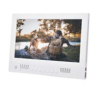 Digital Photo Frame, 10 inches 1024 * 600 Resolution 16:9 Display Ratio Body Induction Support Video Play/Picture Play/Alarm Clock/Calendar/Clock/Time Electronic Album(White) Double the comfort