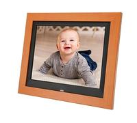 Digital Photo Frame, 1024 X 768 Resolution Retro LED Screen Electronic Picture Frame Dual Stereo Speakers for Grandparents for Car for Living Room (UK Plug)