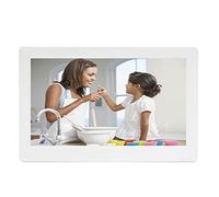 Digital Photo Frame,13.3-Inch High-Definition Photo Video Player, Ips Screen 1920 * 1080 Resolution,Infrared Remote Control + Button Design, Slide Show With Random Special Effects (White)