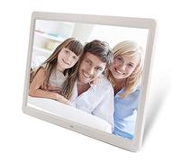 Digital Photo Frame 14.1 Inch, 1280×800 High Resolution 16:10 FHD IPS Screen with Calendar Clock Auto On/Off Timer Remote Control,White Gift