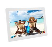 Digital Photo Frame, 15.4 Inch HD 1280x800 Digital Picture Frame with Remote, Electronic Photo Frame with Alarm Clock, Music/Video/Player, Share Your Photos for Home/Festival Gift(white) Double the