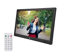 Digital Photo Frame, 15.4 inches 1280 * 800 Resolution 16:10 Display Ratio PV45 Degree Perspective Support Video Play/Picture Play/Alarm Clock/Calendar/Clock Electronic Album(Black) Double the comfort