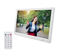 Digital Photo Frame, 15.4 inches 1280 * 800 Resolution 16:10 Display Ratio PV45 Degree Perspective Support Video Play/Picture Play/Alarm Clock/Calendar/Clock Electronic Album(White) Double the comfort