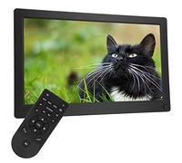 Digital Photo Frame, 15.6in 1920 * 1280 HD IPS 16:9 Widescreen Smart Body Induction Digital Photo Frame, Electric Picture Frame Supports Video Music Playback English French Italian(Black) Double the