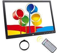 Digital Photo Frame 17 Inch Touch Button Mp3 / Mp4 Player Electronic Album Hdmi Hd 1080P Wall Mount Display Video Advertising Player,Black (Black)
