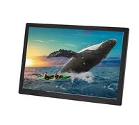 Digital Photo Frame 17 Inch USB/TF Booth Shangchao Advertisement Player Memory Card Digital Photo Frame, HD Display with Remote Control (Color : Black)