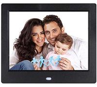 Digital Photo Frame 7 8 10 Inch High definition Ultra thin Narrow edge Electronic Photo Album Advertising Machine,Black-8 inches