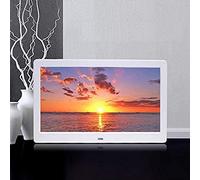 Digital Photo Frame, 7-inch Advertising Player, Music Video Player, Multi-function Digital Screen 800 X 480 Resolution Black and White Photo Frame USB Interface (White 7 inch)