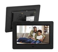 Digital Photo Frame, 7inch 800 * 480Resolution 16:9 Multiple Languages HD Electronic Album Wide Screen Electronic Picture/Music/Video Frame with Remote Control(Black) Double the comfort