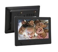Digital Photo Frame, 7inch 800x480 HD Electronic Album 16:9 Wide Screen Electronic Picture/Music/Video Frame with Body Sensor Clock & Calendar Function with Remote Control(Black) Double the comfort