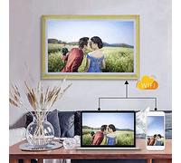 Digital Photo Frame, Digital Picture Frame Wooden with IPS Touch Screen Portrait or Landscape Stand Auto Rotate Share Photos