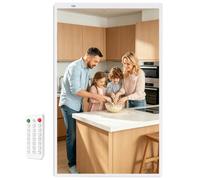 Digital Photo Frame Electronic Display, 32" Extra Large Digital Picture Frame, Remote Control & Auto-Rotate, Anti-Glare Non-Touch, for Living Room, Bedroom, Reception Area(White,64GB)